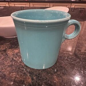 Fiesta Turquoise Ceramic Mug with Loop Handle
